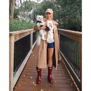 HUNTER Original Short Gloss Waterproof Rain Boot in Dorset Cab Size US 10